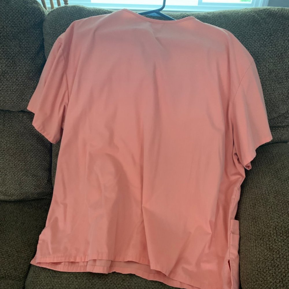 Rose Color Scrub Top - Picture 2 of 3